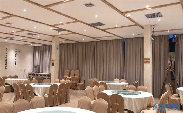 黃埔開發區甘稻田園餐廳窗簾效果實拍 餐廳窗簾